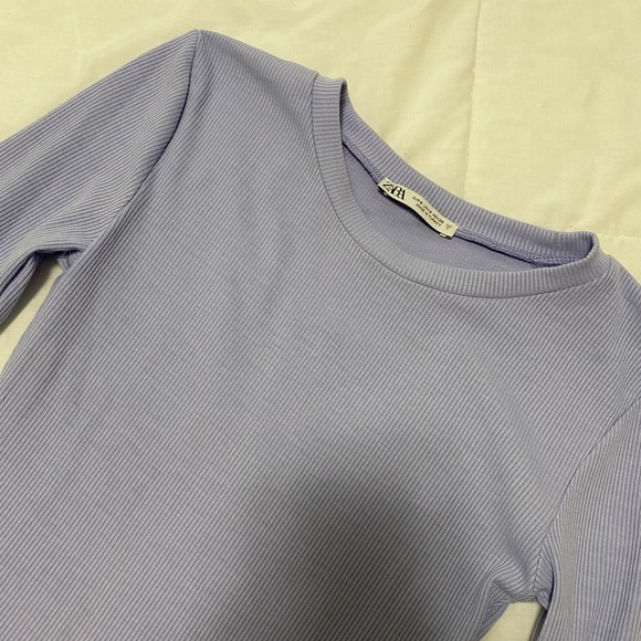 Zara blue rubbed bodysuit. - Picture 3 of 4